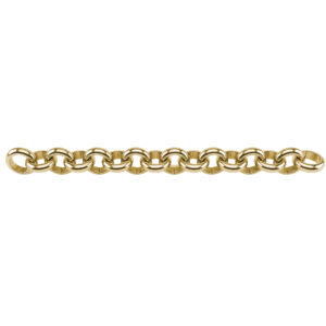 Pulsera de acero color oro Rolo 316L