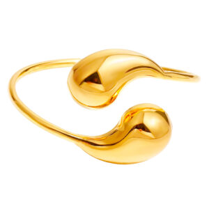 BRAZALETE ACERO 316 L, IP GOLD, GOTA 28 mm
