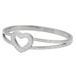 Brazalete Acero 316L, Corazón, W-Epoxi