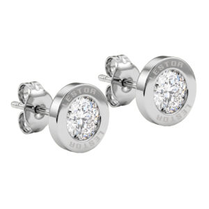 Button Alger acero/circon