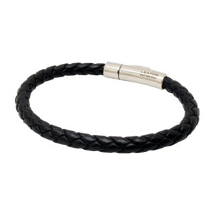 Pulsera Esencia 5mm acero y piel