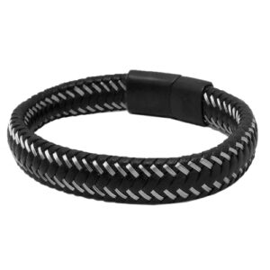 Pulsera Threads acero y piel