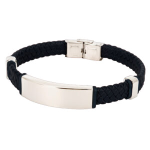 Pulsera Kyoto acero y piel
