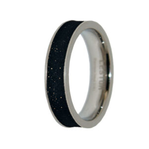 Anillo Acero Sparkling negro